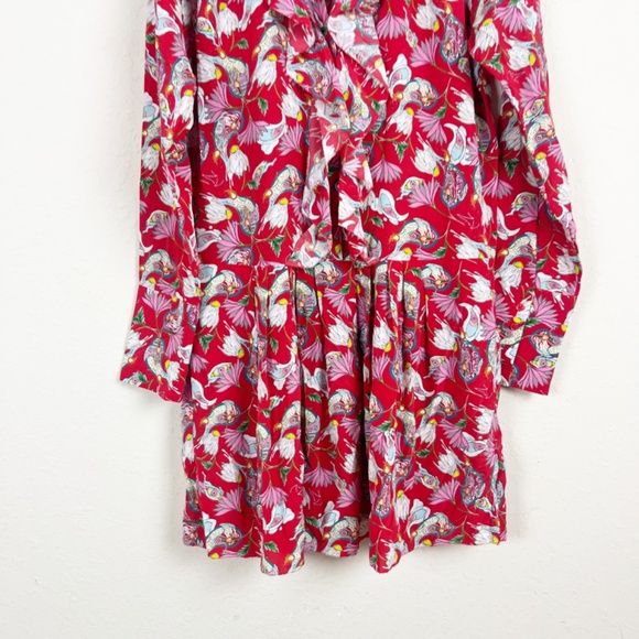 Zadig & Voltaire Paisley Psyche Floral Silk Dress Size Large - Picture 4 of 6